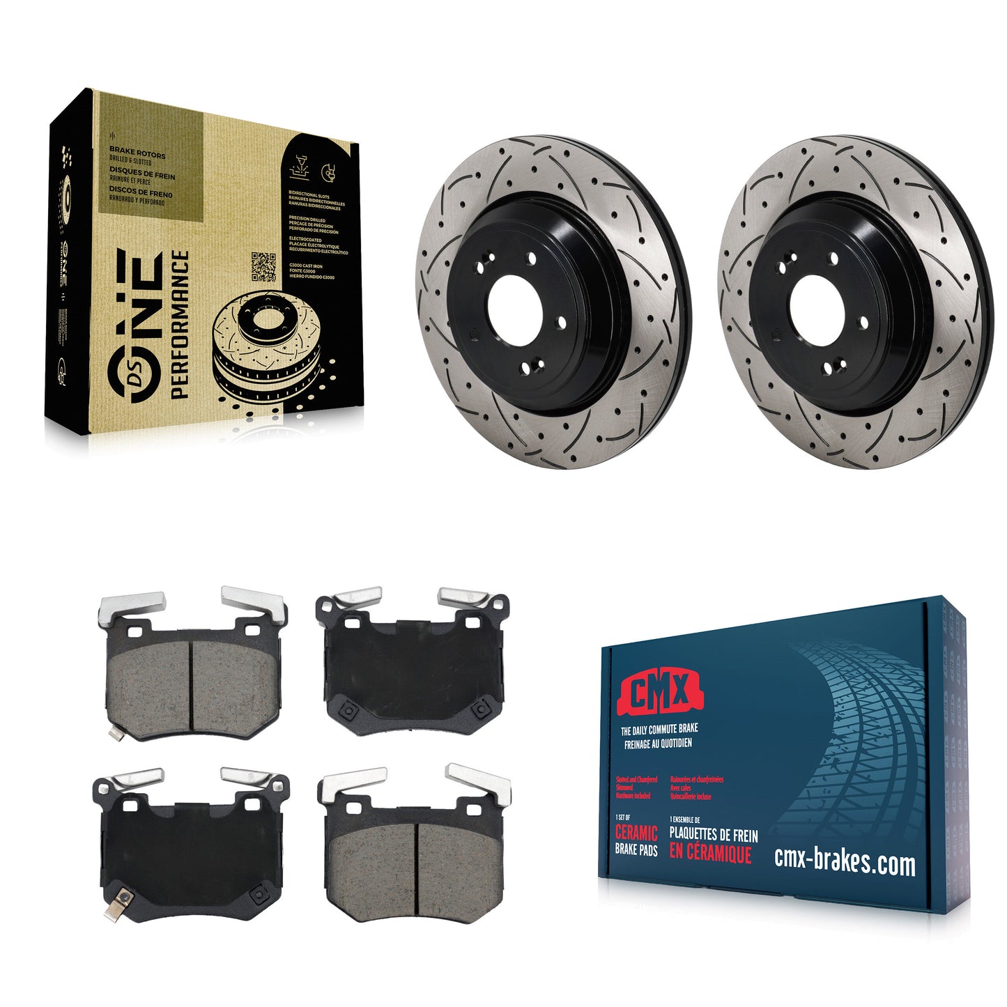 [Arrière] Disque et plaquette de frein pour Genesis G70 Kia Stinger 3.3L KDC-101247