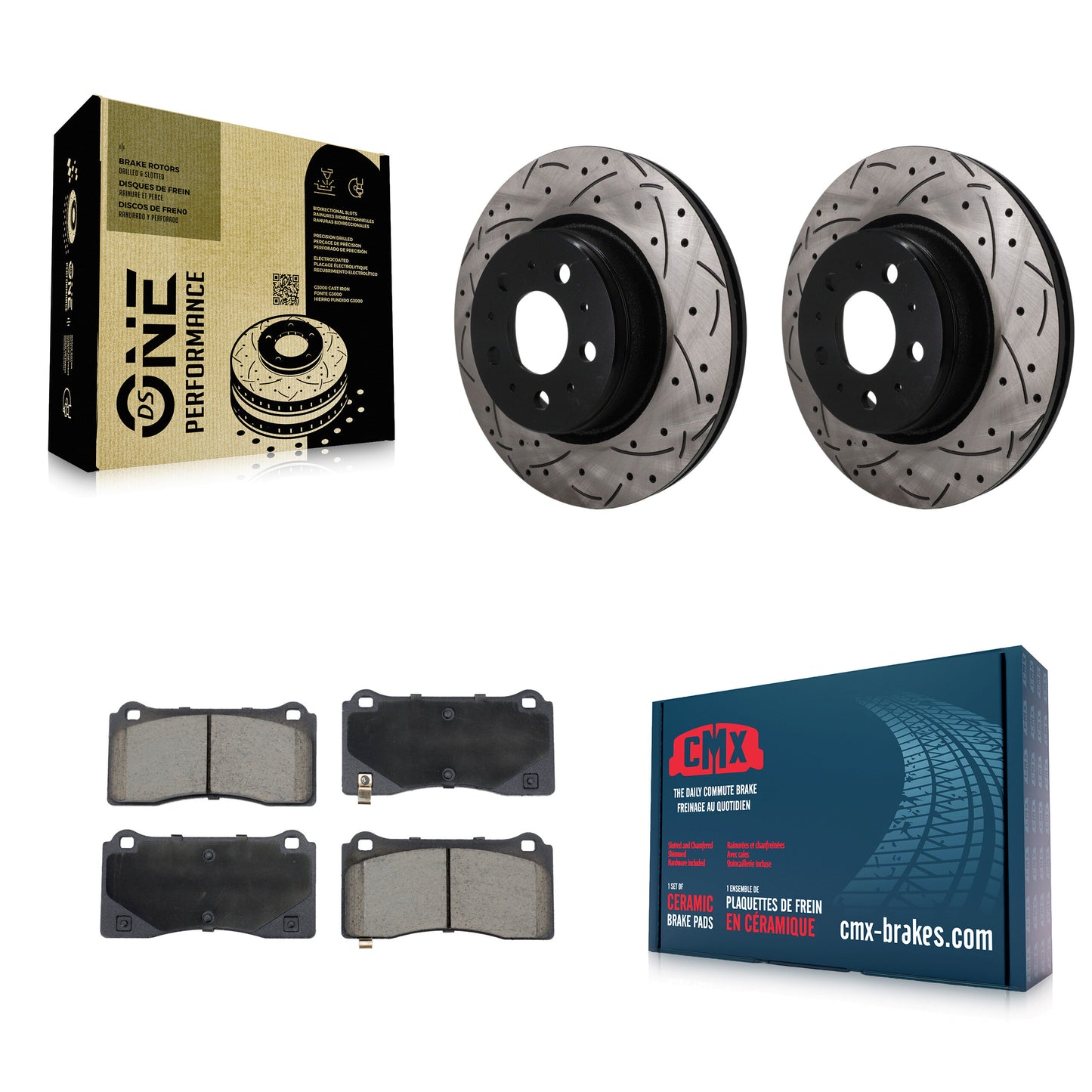[Avant] Disque et plaquette de frein pour 17-22 Tesla 3 With Gray Painted Calipers KDC-101781