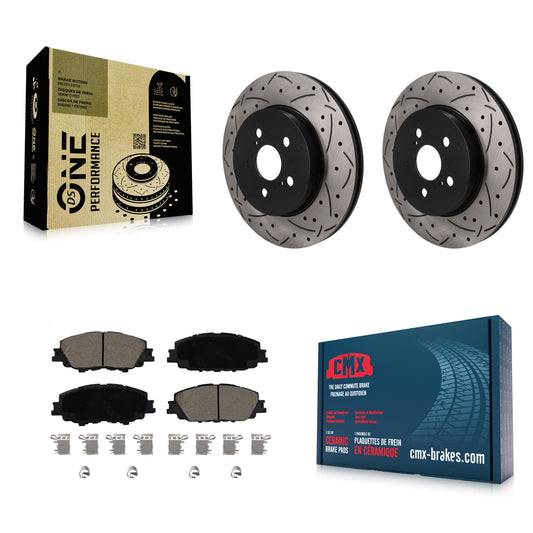 [Avant] Disque et plaquette de frein pour Toyota Corolla Prius Prime KDC-101813