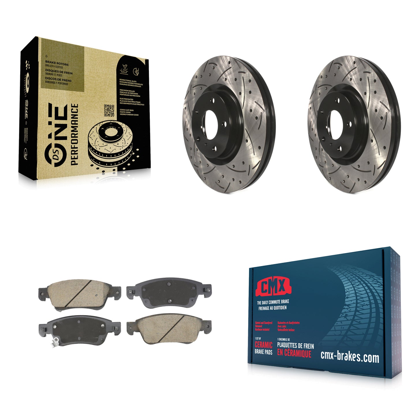 [Avant] Disque et plaquette de frein pour 09-13 INFINITI G37 Without Brembo Brakes KDC-101835