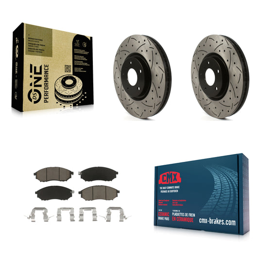 [Avant] Disque et plaquette de frein pour 09-13 INFINITI G37 Without Brembo Brakes KDC-101836