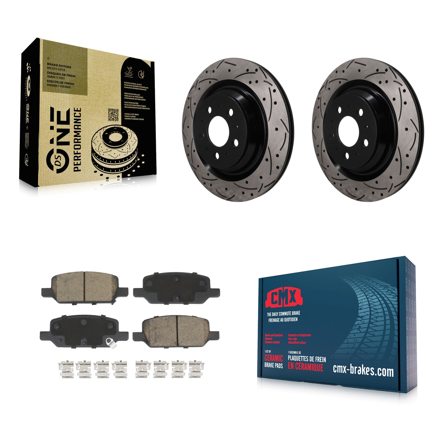 [Arrière] Disque et plaquette de frein pour 17-22 Tesla 3 With Gray Painted Calipers KDC-101849