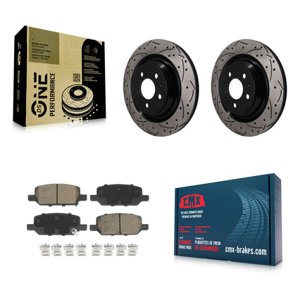 [Arrière] Disque et plaquette de frein pour 17-22 Tesla 3 With Gray Painted Calipers KDC-101849