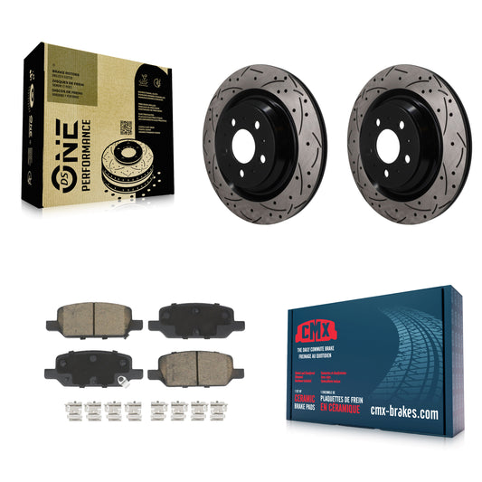 [Arrière] Disque et plaquette de frein pour 17-22 Tesla 3 With Gray Painted Calipers KDC-101849