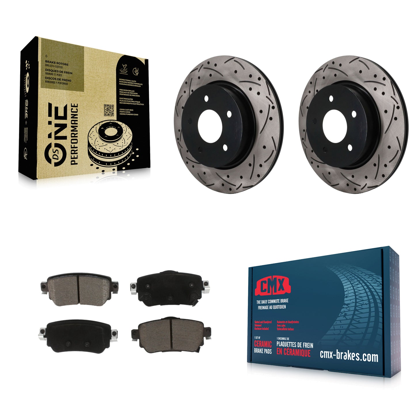 [Arrière] Disque et plaquette de frein pour Nissan Rogue Sport Qashqai LEAF KDC-101894
