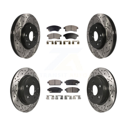 [Avant + Arrière] Kit de disque (percé rainuré revêtu) et plaquette (semi-métallique) de frein pour Chevrolet Cruze Sonic Limited KDF-100198