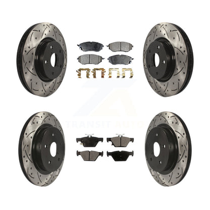 [Avant + Arrière] Kit de disque (percé rainuré revêtu) et plaquette (semi-métallique) de frein pour Subaru Outback Legacy WRX KDF-100289