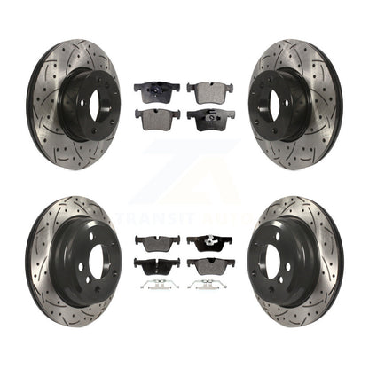 [Avant + Arrière] Kit de disque (percé rainuré revêtu) et plaquette (semi-métallique) de frein pour BMW 328i xDrive 320i 330i 428i 430i Gran Coupe 328d GT KDF-100340