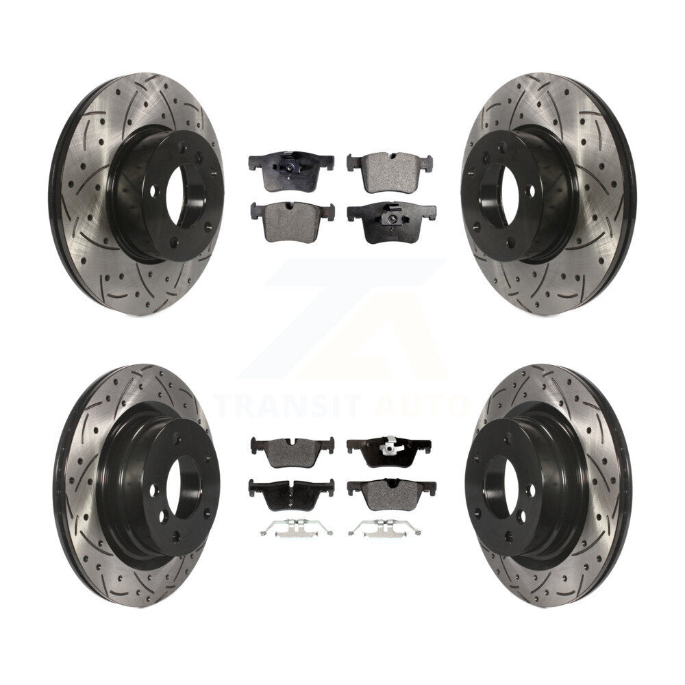 [Avant + Arrière] Kit de disque (percé rainuré revêtu) et plaquette (semi-métallique) de frein pour BMW 320i 428i 228i 230i 328d xDrive KDF-100341