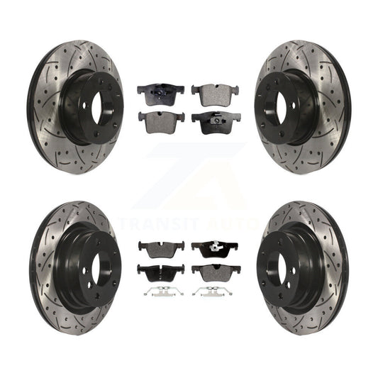 [Avant + Arrière] Kit de disque (percé rainuré revêtu) et plaquette (semi-métallique) de frein pour BMW 320i 428i 228i 230i 328d xDrive KDF-100341