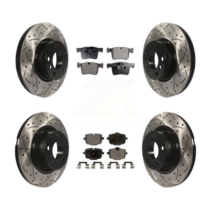 [Avant + Arrière] Kit de disque (percé rainuré revêtu) et plaquette (semi-métallique) de frein pour 2012 BMW X3 From 10 11 KDF-100366