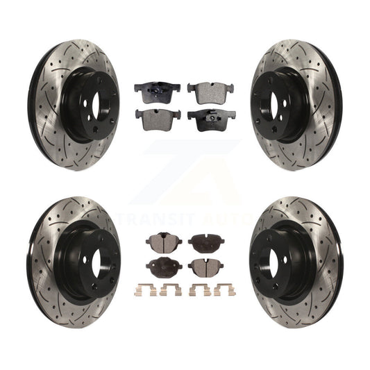 [Avant + Arrière] Kit de disque (percé rainuré revêtu) et plaquette (semi-métallique) de frein pour BMW X3 X4 KDF-100367