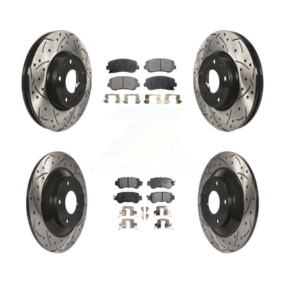[Avant + Arrière] Kit de disque (percé rainuré revêtu) et plaquette (semi-métallique) de frein pour Mazda CX-5 KDF-100377