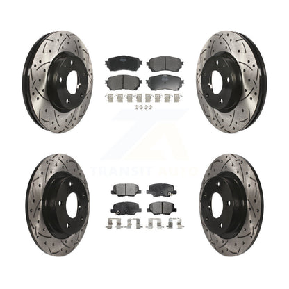 [Avant + Arrière] Kit de disque (percé rainuré revêtu) et plaquette (semi-métallique) de frein pour Mazda 6 KDF-100378