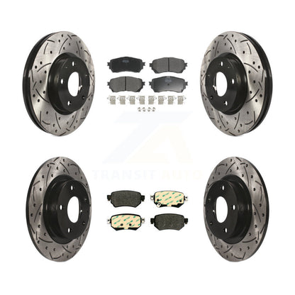 [Avant + Arrière] Kit de disque (percé rainuré revêtu) et plaquette (semi-métallique) de frein pour 2016-2018 Mazda 6 KDF-100602