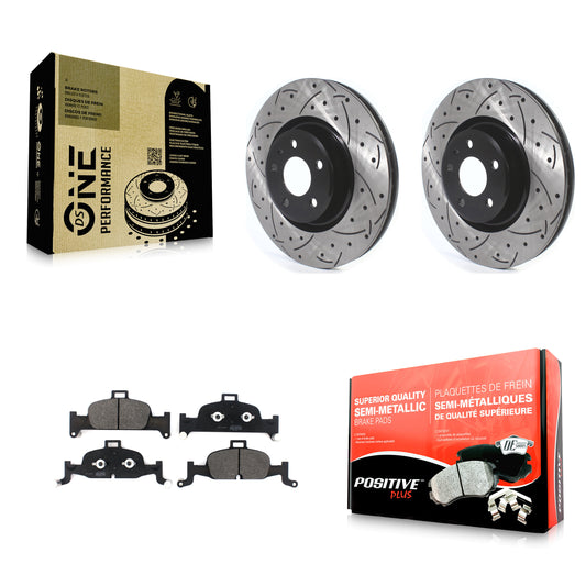 [Avant] Kit de disque (percé rainuré revêtu) et plaquette (semi-métallique) de frein pour Audi Q5 A4 A5 Quattro A6 Sportback allroad KDF-100636