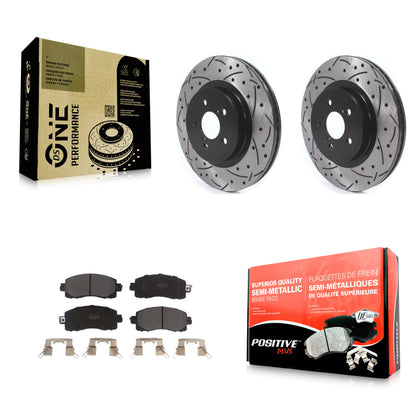 [Avant] Kit de disque (percé rainuré revêtu) et plaquette (semi-métallique) de frein pour Subaru Crosstrek Impreza KDF-100639