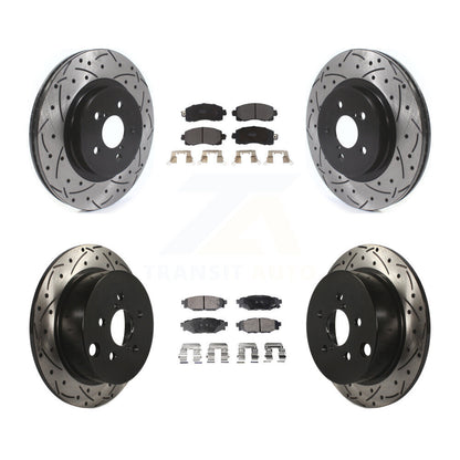 [Avant + Arrière] Kit de disque (percé rainuré revêtu) et plaquette (semi-métallique) de frein pour Subaru Crosstrek Impreza KDF-100687