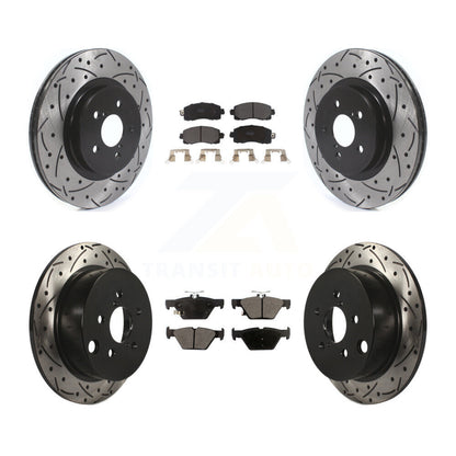 [Avant + Arrière] Kit de disque (percé rainuré revêtu) et plaquette (semi-métallique) de frein pour Subaru Crosstrek KDF-100688
