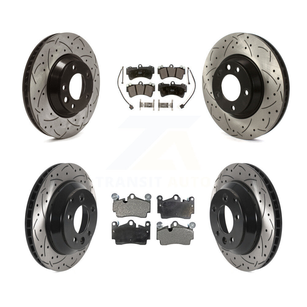 [Avant + Arrière] Kit de Disque et plaquette (semi-métallique) de frein pour Audi Q7 Volkswagen Touareg KDF-100730
