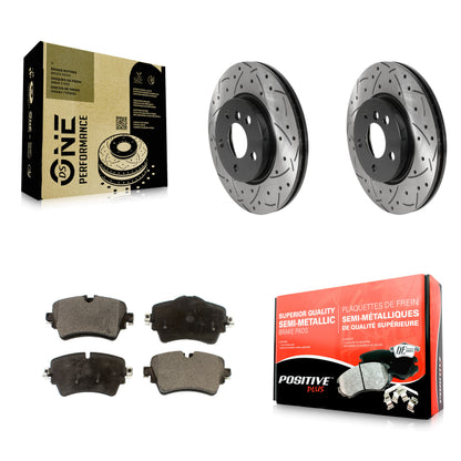 [Avant] Kit de disque (percé rainuré revêtu) et plaquette (semi-métallique) de frein pour Mini Cooper Clubman KDF-100780