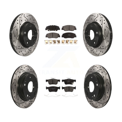 [Avant + Arrière] Kit de disque (percé rainuré revêtu) et plaquette (semi-métallique) de frein pour 2019-2022 Honda Insight KDF-100868