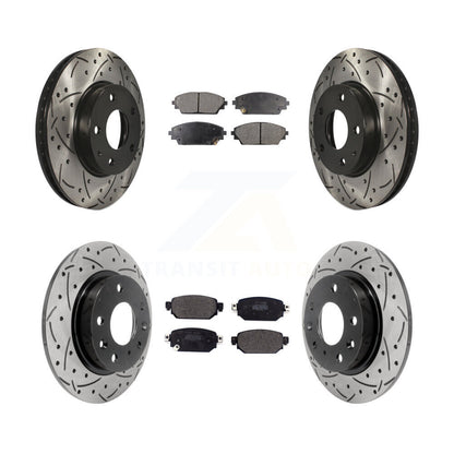 [Avant + Arrière] Kit de disque (percé rainuré revêtu) et plaquette (semi-métallique) de frein pour 2019-2021 Mazda CX-3 FWD KDF-100941