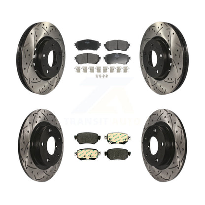 [Avant + Arrière] Kit de disque (percé rainuré revêtu) et plaquette (semi-métallique) de frein pour 2019-2021 Mazda 6 Naturally Aspirated KDF-100964