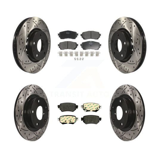 [Avant + Arrière] Kit de disque (percé rainuré revêtu) et plaquette (semi-métallique) de frein pour 2019-2021 Mazda 6 Naturally Aspirated KDF-100964