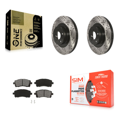 [Avant] Kit de disque (percé rainuré revêtu) et plaquette (semi-métallique) de frein pour Subaru Outback Impreza Legacy KDS-100067