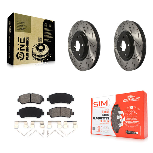 [Avant] Kit de disque (percé rainuré revêtu) et plaquette (semi-métallique) de frein pour Nissan Sentra Juke KDS-100109
