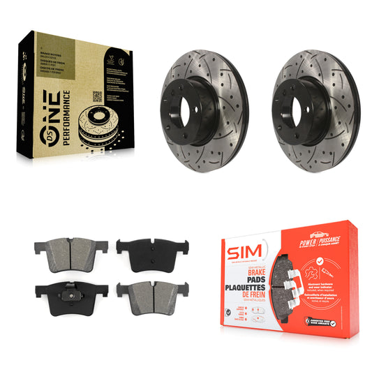 [Avant] Kit de disque (percé rainuré revêtu) et plaquette (semi-métallique) de frein pour BMW 328i xDrive 320i 330i 428i 430i Gran Coupe GT 328d 228i 230i KDS-100111