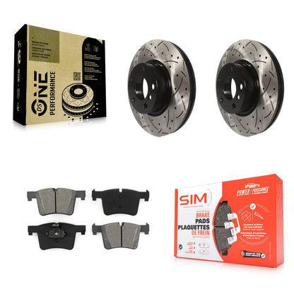 [Avant] Kit de disque (percé rainuré revêtu) et plaquette (semi-métallique) de frein pour BMW X3 X4 KDS-100132