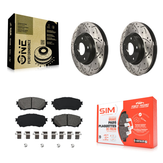 [Avant] Kit de disque (percé rainuré revêtu) et plaquette (semi-métallique) de frein pour Mazda 6 KDS-100146