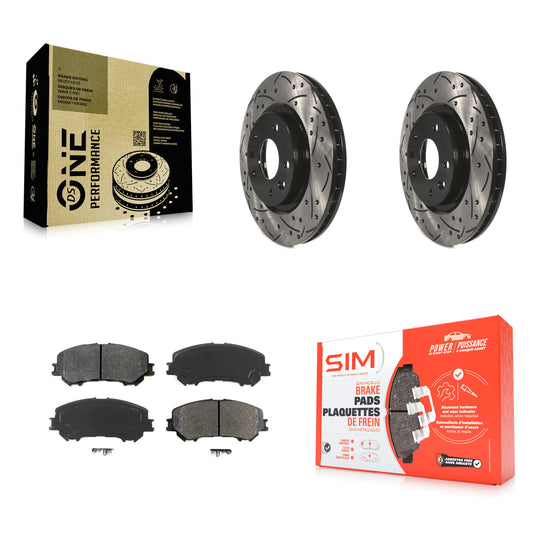 [Avant] Kit de disque (percé rainuré revêtu) et plaquette (semi-métallique) de frein pour Nissan Rogue Sport Qashqai KDS-100164