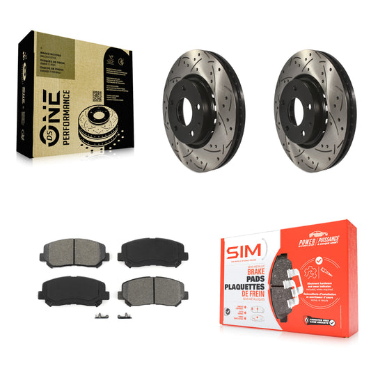 [Avant] Kit de disque (percé rainuré revêtu) et plaquette (semi-métallique) de frein pour Mazda CX-5 KDS-100172