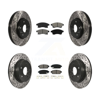 [Avant + Arrière] Kit de disque (percé rainuré revêtu) et plaquette (semi-métallique) de frein pour Chevrolet Cruze Sonic Limited KDS-100184