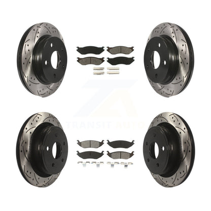 [Avant + Arrière] Kit de disque (percé rainuré revêtu) et plaquette (semi-métallique) de frein pour Dodge Durango Ram 1500 KDS-100225