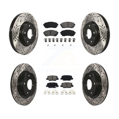 [Avant + Arrière] Kit de disque (percé rainuré revêtu) et plaquette (semi-métallique) de frein pour Mazda 6 KDS-100347