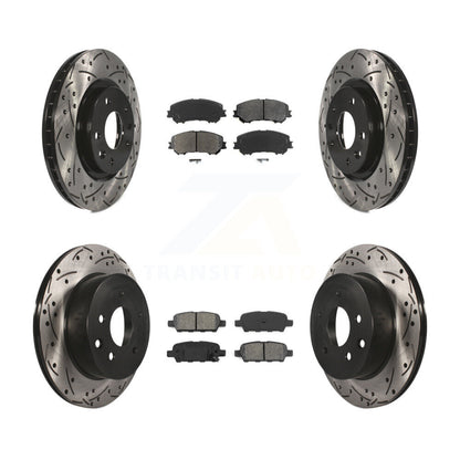 [Avant + Arrière] Kit de disque (percé rainuré revêtu) et plaquette (semi-métallique) de frein pour Nissan Rogue Sport Qashqai KDS-100368