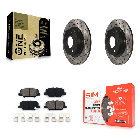 [Arrière] Kit de disque (percé rainuré revêtu) et plaquette (semi-métallique) de frein pour 2014-2015 Mazda 6 KDS-100487