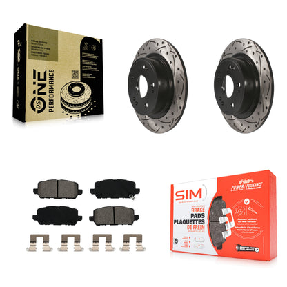 [Arrière] Kit de disque (percé rainuré revêtu) et plaquette (semi-métallique) de frein pour 2016-2022 Honda HR-V KDS-100505
