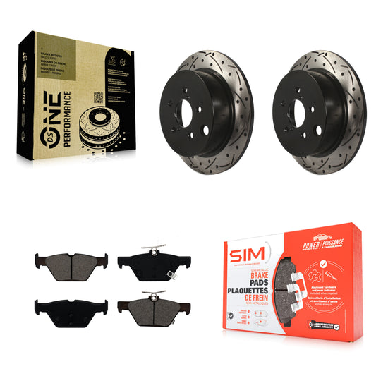 [Arrière] Kit de disque (percé rainuré revêtu) et plaquette (semi-métallique) de frein pour Subaru Crosstrek KDS-100510