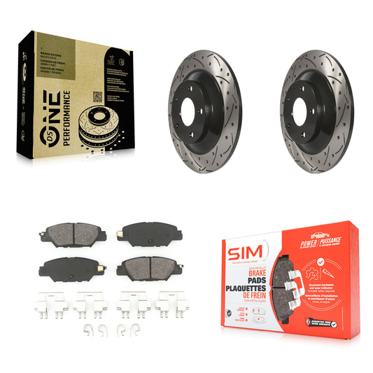 [Arrière] Kit de disque (percé rainuré revêtu) et plaquette (semi-métallique) de frein pour Mazda CX-5 KDS-100511