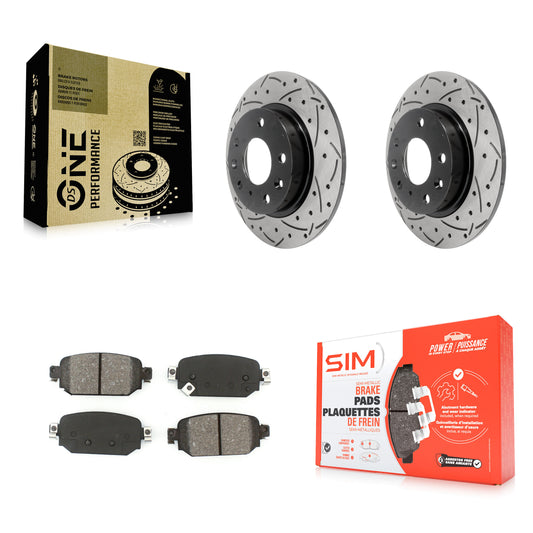 [Arrière] Kit de disque (percé rainuré revêtu) et plaquette (semi-métallique) de frein pour Mazda 3 CX-3 Sport KDS-100513