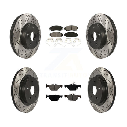 [Avant + Arrière] Kit de disque (percé rainuré revêtu) et plaquette (semi-métallique) de frein pour 2016-2019 Subaru Legacy 2.5L KDS-100543
