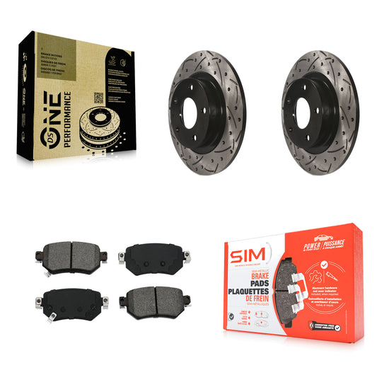 [Arrière] Kit de disque (percé rainuré revêtu) et plaquette (semi-métallique) de frein pour 2016-2021 Mazda 6 KDS-100551