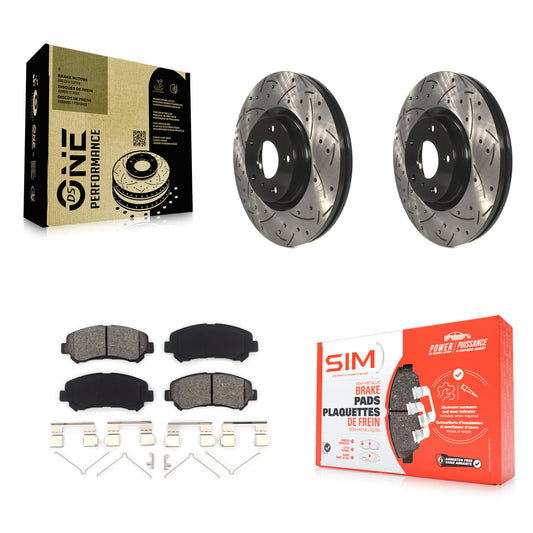 [Avant] Kit de disque (percé rainuré revêtu) et plaquette (semi-métallique) de frein pour Nissan Maxima KDS-100602