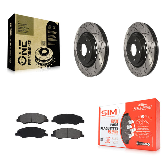 [Avant] Kit de disque (percé rainuré revêtu) et plaquette (semi-métallique) de frein pour 2018-2023 Honda Odyssey KDS-100616