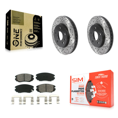 [Avant] Kit de disque (percé rainuré revêtu) et plaquette (semi-métallique) de frein pour Chevrolet Malibu Buick LaCrosse Regal Limited KDS-100663
